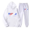 Tracksuit Trapstar 브랜드 인쇄 스포츠웨어 남성용 T 셔츠 16 색 따뜻한 두 조각 세트 느슨한 까마귀 스웨트 셔츠 바지 조깅 220615