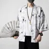 Etnik Giyim Geleneksel Baskı Hırka Çift Kimonos Japon Kimono Erkekler Yukata Kadın Harajuku Plajı Gevşek İnce Gömlek Ceket 5xl 230331