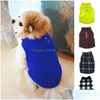 Vêtements de chien Vêtements de chien Vintage Plaid chaud polaire vêtements pour animaux de compagnie automne hiver épaissi gilet manteau petit moyen chiens costume traction rin dh5rz