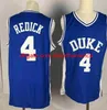 Maillot de basket-ball # 4 JJ Redick Jersey # 7 Redick Throwback Basketball Jersey blanc bleu homme cousu sur mesure taille S-5XL