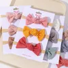 Hair Accessories 3Pcs/set Baby Soft Headbands Set Personalized Twisted Nylon Head Band Solid Color Elastic Infant