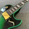 Custom shop, Made in China, elektrische gitaar van hoge kwaliteit, gouden hardware, groene gitaar, gratis verzending