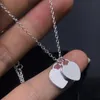 Avere francobolli Collane con pendente a cuore Smalto Argento 925 Designer di lusso Cuore Levo Collane Moda donna squisiti gioielli regalo Alta qualità con scatola