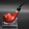 Smoking Pipes Red wood grain color octagonal gum wood pipe cleaning type copper core filter pipe SD-761 gift dry pipe smoking equipment