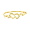Bangle Gold Fashion Moda Jóia Micro Pave Cz Cool Lovely Animal Design Wrap Open Bracelet