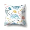 Kissen / dekorative Blumenblätter Kissenbezug Home Decor Blue Plants Throw Sofa Car