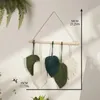 Decorações de Natal Folha Macrame Suspensão de parede Boho Room Home Decor Tecido Estético Tapeçaria de parede Casa Sala de estar Casamento Decoração de Natal Presente 231030