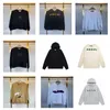 Vinterhöst huvtröja berömda män kvinnor hoodies bomulls pullover ärmlös o-hals brev tryckt grönt överrock streetwear hög streetwear klädstorlek m-2xl