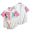 Chemises décontractées pour hommes Darling In The Franxx Zero Two Tee Femmes Hommes Été Anime Mignon 3D T-shirt à manches courtes pour hommes