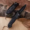 Small Folding Knife Portable Camping Knife Multi function Stainless Steel Pocket Paring Knife EDC Tool MINI Cutter Black Blades Fruit Knifes with Keyring