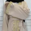 Etniska kläder eid mubarak djellaba femme muslim öppen abaya kvinnor ramadan kimono kaftan dubai kalkon klänning jalabiya islamisk mantel klänning