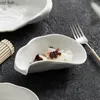 Plates White Ceramic Plate Dessert Bowl Snack Dim Sum Dish Sauce Dip Sashimi Disc Fruit Salad Bowls