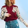 Women039s Knits Tees Teelynn Green Leopard Pattern Pull 2022 Suéter de punto de manga larga Mujer Casual Otoño Invierno Suéteres ONec3736107