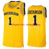 College Wolverines 1 Hunter Dickinson Jersey Basketball 25 Jett Howard 2 Bufkin 0 Dug McDaniel 3 Jaelin Llewellyn 5 Terrance Williams II Sticthed NCAA