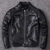 Jaqueta masculina de couro falso vegetal curtida pele de carneiro motocicleta jaquetas de motociclista slim gola curta roupas genuínas casaco 231031