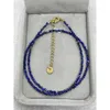 Anhänger 2023 Natürliche Lapis Lazuli Einfache Choker Halsketten Modische Frauen Perlen Kragen Halskette Designer Schmuck Bijoux