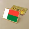 Party Madagascar Flag Pin 2,5*1,5 cm zink gjuten PVC färgbelagd guld rektangulär medaljongemblem utan tillsatt harts