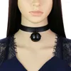 Choker Zimno Goth skóra czarne duże dzwonki wisiorek punkowy gotycki hajuku naszyjniki biżuterii dla kobiet seksowne akcesoria kołnierza prezenty