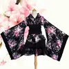 Ropa étnica Mujeres Sexy Kimono Sakura Anime Traje Japonés Tradicional Estampado Vintage Original Tradición Seda Yukata Vestido S-XXXL 230331