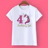 T Shirts Unicorn Birthday Shirt 1 12 T Wild Tee Girls Party T Theme Kleding Kids geschenken mode tops t -shirt 230331