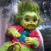 Decorações brinquedo grinch reborn bebê realista dos desenhos animados simulação de natal boneca crianças presentes de halloween pelúcia criança brinquedos dropshippinor8e