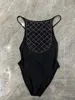 gccci High gglies Bikini Suit ggs Costume da bagno Nero gu 2023 Designer cci Swim guc Donne Sexy ci Cut Paillettes guucci Ladies Backless gucc Lady gucccis Summer Beach Bath P12Z