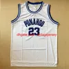 23 Barack Obama Jersey Men College Basketball Jerseys Drużyna Kolor Blue Away White High School Najwyższa jakość w sprzedaży