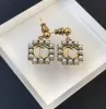 2023 Luxur Designer Pearl Pendant Earrings Women's 14K Gold Brand Earrings For Party Christmas Gift Smycken