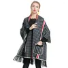 Foulards Femmes Automne Batwing Manches Poule Cape Faux Mink Outstreet Wear Hiver Velours Swallow Gird Cardigan Poche Poncho Cape