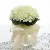 Dekorativa blommor 100st White Hortensea Artificial Silk Flower Wedding Centerpieces Bouquet Christmas Ornament Garland Home Decoration 6