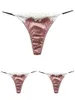 Women's Pantie's Thong 3 Pair 93 Silk 7 Spandex Women Low Rise Sexy Lace Underwear For Size SM And LXL 231031