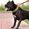 Sterke metalen hondenketting halsbanden roestvrij staal huisdier training choke voor grote honden Pitbull Bulldog zilver goud show