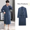 Homens sleepwear roupão noite acolchoado robe luxo mais senhores algodão tamanho homem vestir quente para vestido inverno elegante homens