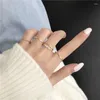 Cluster Rings 5pcs/Set Boho Style Wave Shape Women Punk Out Fashion Gold Silver Color Open Ring Simple Chain Finger Tail Gifts