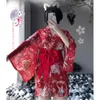 Ani japanska anime kawaii flicka kimono yukata kostymer cosplay kanin mönster nattdress pamas erotiska underkläder unirom set cosplay