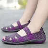 Dress Shoes Women Sandals Handmade Woven Flat Shoes Woman Summer Fashion Breathable Casual Slip-On Colorful Female Footwear Loafers 231031