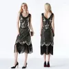 Casual Dresses Women 1920s Vintage Sleeveless Sexy Flapper Fringed Dress Great Gatsby Party Summer Costume Sequin Tassle