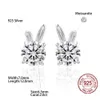 Coupe ronde hypoallergénique imperméable de moissanite de lapin d'argent 925 2ct 6.5mm