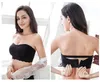 Bras Straplessbra Onepiece Grande Tamanho Pushup Grande Peito Fino Sutiã Envolto Remendo Invisível Cueca Sem Fio Sólido 6XL 231031