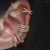 Backs Earrings Fashion 1pc Ear Clips Without Piercing Cz Cuff Conch For Women Girls Cartilage Fake Jewelry