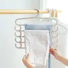 Hangers Kunststof hanger Creatief huis Meerlaagse opslag Broekenrek Kleurrijke multifunctionele vijflaagse handdoek