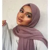 Vendita calda 86 colori nuovo stile sciarpa hijab in chiffon tinta unita scialli e impacchi da donna hijab in chiffon musulmano