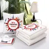 Blankets Pillow Quilt 2 In 1 Office Nap Blanket Sofa Car Cushion Air Conditioner Summer Cartoon Foldable Patchwork