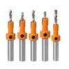 5Pcs Wood Hole Drill Bit 8MM Shank Countersink Router Working Counter Sink Set Screw Cutter