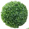 Decorative Flowers Wreaths Decorative Flowers Fake Ball Pendant Mall Decoration Green Grass Balls Party Supplies Simated Topiary Sim Dhpco