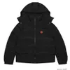 Sudadera con capucha Trapstar London cálida de invierno para hombre, chaqueta con capucha desmontable, abrigo con letras bordadas en negro y rojo271i