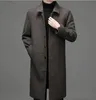 Herenwolmixen Britse stijl herenwolmixen met enkele rij knopen Topjas Lange trenchcoat Herenkleding Klassiek Zakelijk casual trenchcoat 231101