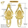 Boucles d'oreilles pendantes XUHUANG Dubai luxe cuivre plaqué or bijoux pour femmes charme africain géométrique gland cadeaux de fête de mariage
