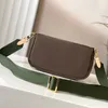 Designer conjunto de três peças Bolsa de crossbody 24 cm de qualidade composta de moda composta para a mãe-filho com caixa