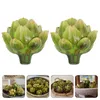 Decorative Flowers 2 Pcs Household Artificial Artichoke Greenery Decor Realistic Vegetables Plastic Decors